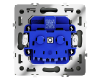 Розетка с защитными шторками и крышкой Voltum S70 VLS040308 (черный матовый)