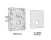 Комплект механизма телефонной розетки RJ-11(4P4C) со шторкой Ambrella Volt Alfa MA662030