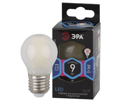 Купить Лампа светодиодная Эра E27 9W 4000K F-LED P45-9w-840-E27 frost Б0047030 Лампа светодиодная Эра E27 9W 4000K F-LED P45-9w-840-E27 frost Б0047030