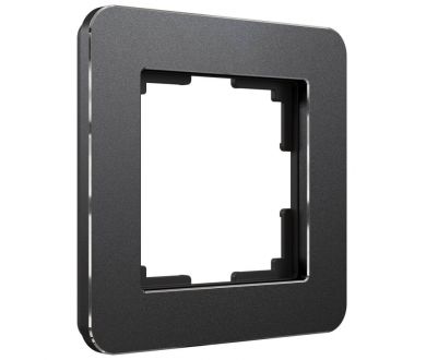 Купить Рамка на 1 пост Werkel Platinum черный алюминий 4690389184420 W0012608 Рамка на 1 пост Werkel Platinum черный алюминий 4690389184420 W0012608