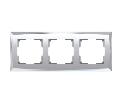 Купить Рамка на 3 поста Werkel Diamant зеркальный W0031220 4690389158834 Рамка на 3 поста Werkel Diamant зеркальный W0031220 4690389158834