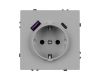 Механизм розетки Arlight с USB зарядкой SCT-NOBE-MUAC-SFPL-IS (230V, 16A) 059445