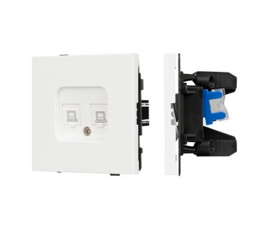 Купить Механизм компьютерной розетки двойной SCT-TENDO-MPC2-SFPL-WH (RJ-45, CAT6) 054598 Механизм компьютерной розетки двойной SCT-TENDO-MPC2-SFPL-WH (RJ-45, CAT6) 054598