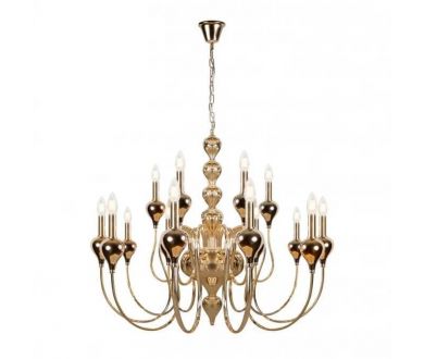 Купить Подвесная люстра iLamp Lady 88003-10+5 GD Подвесная люстра iLamp Lady 88003-10+5 GD