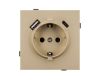 Механизм розетки с USB зарядкой Arlight SCT-TENDO-MUAC-SFPL-GD (230V, 16A) 054608