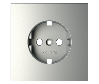Купить Накладка для розетки с заземлением Voltum S70 (сталь) VLS000605 Накладка для розетки с заземлением Voltum S70 (сталь) VLS000605