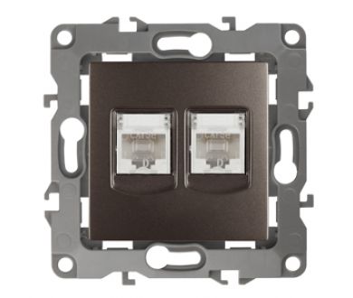 Купить Розетка информационная двойная 2XRJ45 Эра 12-3108-13 Б0019355 Розетка информационная двойная 2XRJ45 Эра 12-3108-13 Б0019355
