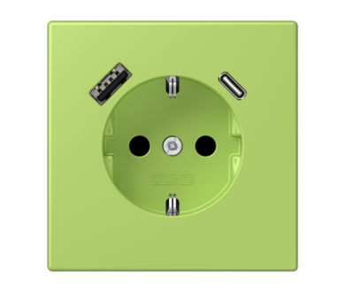 Купить Розетка 2K+З USB Typ AC Jung LC1520-15CA221 Розетка 2K+З USB Typ AC Jung LC1520-15CA221