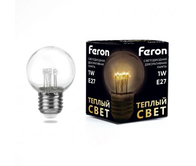 Купить Лампа светодиодная Feron LB-378 E27 1W 2700K 41918 Лампа светодиодная Feron LB-378 E27 1W 2700K 41918