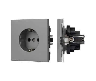 Купить Механизм электрической розетки Arlight SCT-TENDO-MEU1-PL-GR (230V, 16A) 054080 Механизм электрической розетки Arlight SCT-TENDO-MEU1-PL-GR (230V, 16A) 054080