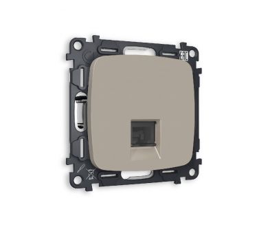 Купить Комплект механизма компьютерной розетки RJ-45(8P8C) CAT6 со шторкой Ambrella Volt Omega MO372010 Комплект механизма компьютерной розетки RJ-45(8P8C) CAT6 со шторкой Ambrella Volt Omega MO372010