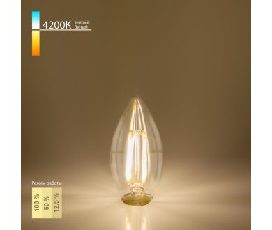 Купить Филаментная светодиодная лампа Elektrostandard Dimmable E14 5W 4200K 4690389050701 Филаментная светодиодная лампа Elektrostandard Dimmable E14 5W 4200K 4690389050701