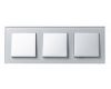 Рамка 3-ая Systeme Electric AtlasDesign Nature Стекло алюминий ATN320303
