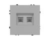 Механизм сдвоенной телефонной розетки Arlight SCT-NOBE-MTL2-SFPL-IS (RJ-11, 4C) (Никель) 061890
