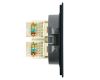 Розетка компьютерная 2-местная RJ-45 (механизм) Stekker Мия RST00-3111-05 50451