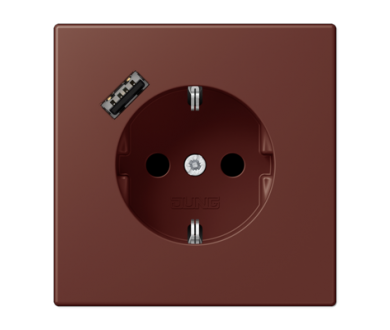 Купить Розетка 2K+З USB Typ A Jung LC1520-18A235 Розетка 2K+З USB Typ A Jung LC1520-18A235