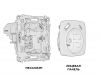 Комплект механизма розетки 2USB A+C 20W (быстрая зарядка) с/з Ambrella Volt Omega MO130010