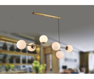 Купить Подвесная люстра iLamp Golden 9136P/6 GL-WH Подвесная люстра iLamp Golden 9136P/6 GL-WH