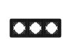 Рамка на 3 поста стеклянная Arlight FRM-OMALI-SFGS-3-BK 049713