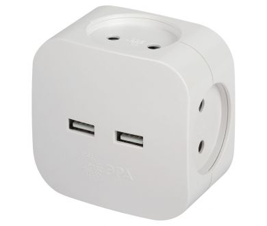 Купить Разветвитель электрический Эра SP-4-USB-W Б0049532 Разветвитель электрический Эра SP-4-USB-W Б0049532
