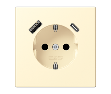 Купить Розетка 2K+З USB Typ AC Jung LC1520-15CA201 Розетка 2K+З USB Typ AC Jung LC1520-15CA201