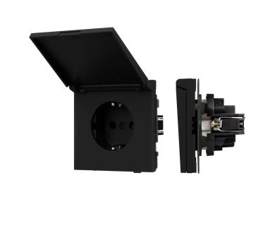 Купить Механизм розетки влагозащищённый SCT-TENDO-MCP-SFPL-BK (230V, 16A) 054599 Механизм розетки влагозащищённый SCT-TENDO-MCP-SFPL-BK (230V, 16A) 054599