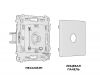 Комплект механизма TV розетки оконечной 50-870 MHz 1dB Ambrella Volt Alfa MA663010