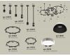 Комплект подвесного светильника Ambrella Light Techno Ring XR92222010 (A9222, A9227, C9233, C9242, C9238, C9232, N8141, N8118)