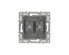 Механизм компьютерной розетки двойной Arlight SCT-MPC2-PL-GR (RJ-45, CAT6) 045338