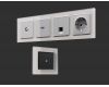 Рамка двухместная Ambrella Volt Platos AF330402