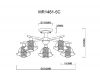 Потолочная люстра MyFar Lisa MR1481-5C