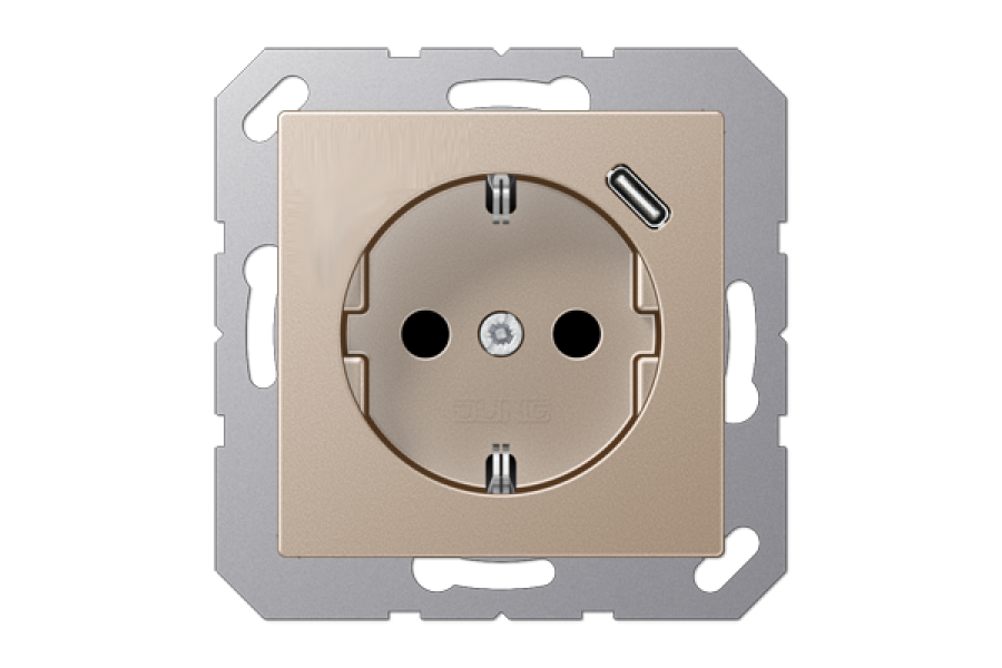 Розетка 2K+З USB Typ C Jung A1520-18CCH