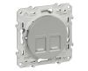 Розетка RJ45 двойная Schneider Electric Odace S53R481