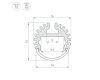 Алюминиевый профиль Arlight ARH-ROUND-D16-2000 ANOD 039217