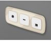 Лицевая панель для компьютерной/телефонной розетки RJ-45/RJ-11 Ambrella Volt Omega OP1320
