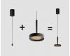 Подвесной светильник (без основания) Italline IT02-025 black 3000K