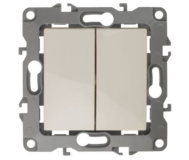 Купить Выключатель двухклавишный ЭРА 12 10AX 250V 12-1104-02 Б0014646 Выключатель двухклавишный ЭРА 12 10AX 250V 12-1104-02 Б0014646
