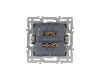 Механизм выключателя двухклавишный проходной Arlight SWT-MKP2-PL-BK (250V, 16A) 043728