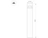 Ландшафтный светильник Arlight LGD-GUIDE-BOLL-H1000-20W Warm3500-MIX (GR, 280 deg, 230V) 047690