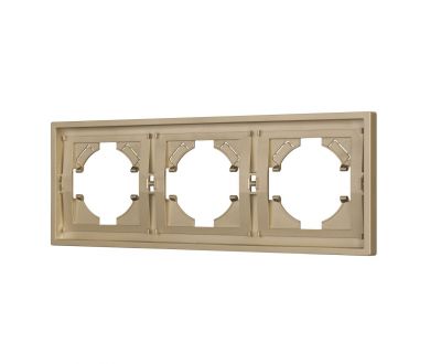 Купить Рамка пластиковая на 3 поста Arlight FRM-TENDO-SFPL-3-GD 054651 Рамка пластиковая на 3 поста Arlight FRM-TENDO-SFPL-3-GD 054651