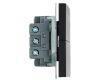 Выключатель двухклавишный Stekker Эмили RSW10-5116-05 черный уголь soft touch 50824