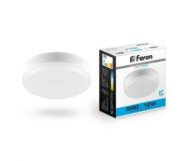 Купить Лампа светодиодная Feron GX53 12W 6400K Таблетка Матовая LB-453 25868 Лампа светодиодная Feron GX53 12W 6400K Таблетка Матовая LB-453 25868