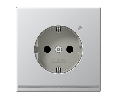 Купить Розетка Schuko с LED подсветкой Jung AL1520-OLNW Розетка Schuko с LED подсветкой Jung AL1520-OLNW