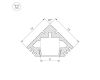 Профиль Arlight PDS45-T-3000 ANOD 018961