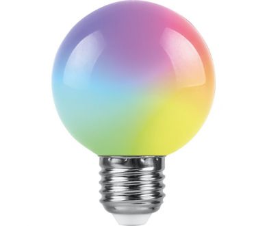 Купить Лампа светодиодная Feron LB-371 шар матовый E27 3W RGB быстрая смена цвета 38127 Лампа светодиодная Feron LB-371 шар матовый E27 3W RGB быстрая смена цвета 38127