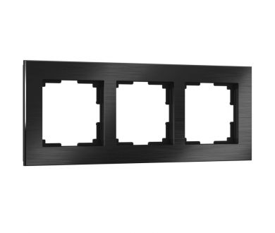 Купить Рамка Werkel Aluminium на 3 поста черный алюминий W0031708 4690389158100 Рамка Werkel Aluminium на 3 поста черный алюминий W0031708 4690389158100
