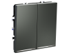 Проходной переключатель двухклавишный с подсветкой Voltum S70 VLS020406 (титан)