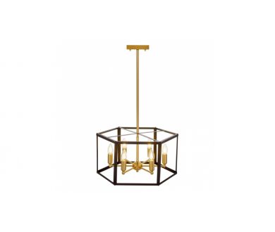 Купить Подвесная люстра Lumina Deco Lorton LDP 1142-6 BK+MD Подвесная люстра Lumina Deco Lorton LDP 1142-6 BK+MD