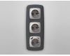 Лицевая панель для розетки с/з со шторками 2USB A+C Ambrella Volt Omega OP4100