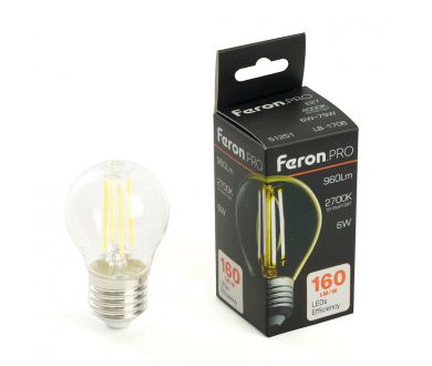 Купить Светодиодная лампа Feron LB-1706 E27 6W 2700К 51250 Светодиодная лампа Feron LB-1706 E27 6W 2700К 51250
